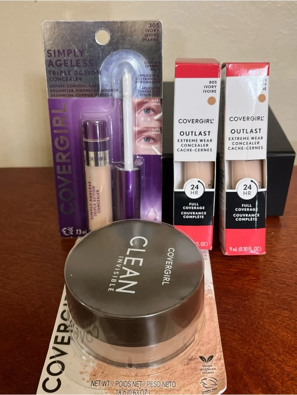 Covergirl simply ageless concealer outlast concealer loose powder lot